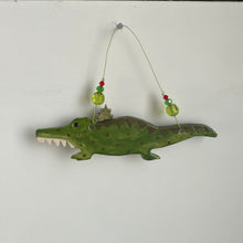Load image into Gallery viewer, Festive Crocodile Decoration