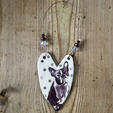 Load image into Gallery viewer, French Bull Dog Heart Decoration