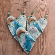 Load image into Gallery viewer, Moon Gazing Hare Heart Decoration