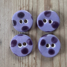 Load image into Gallery viewer, Single Small Spotty Dotty Round Buttons 22mm