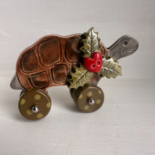 Load image into Gallery viewer, Festive Tortoise on wheels