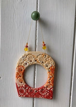 Load image into Gallery viewer, Ceramic weaving frame yellow & red