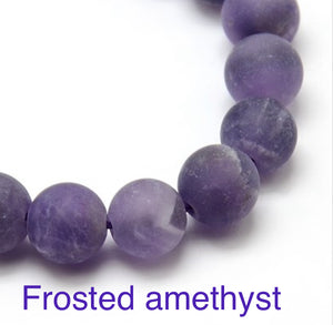 Amethyst Frosted 8mm Round beads