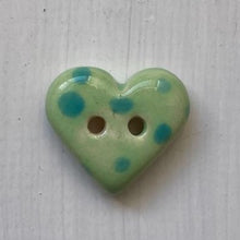 Load image into Gallery viewer, Single Small Spotty Heart Buttons 22mm