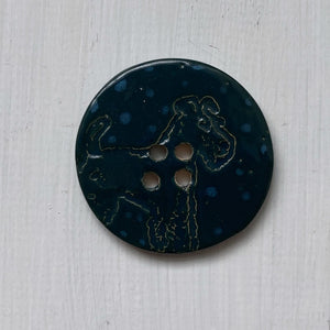 Terrier Ceramic Dog Buttons 4.5cm