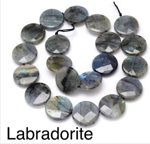 Labradorite Faceted Discs