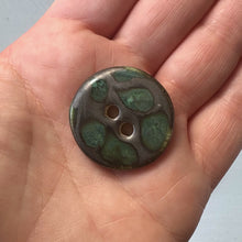 Load image into Gallery viewer, Pewter &amp; Mint Polka Dot 3cm Button
