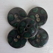 Load image into Gallery viewer, Pewter & Mint Polka Dot 3cm Button