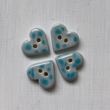 Load image into Gallery viewer, Single Small Spotty Heart Buttons 22mm
