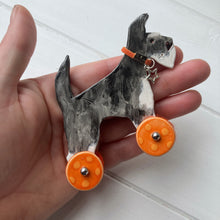 Load image into Gallery viewer, Black Schnauzer "Woofs on Wheels"