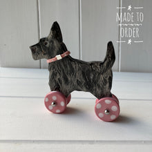 Load image into Gallery viewer, Black Cairn Terrier "Woof on Wheels"