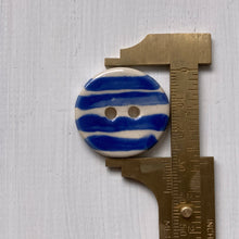 Load image into Gallery viewer, Blue Horizontal Stripe 3cm Buttons