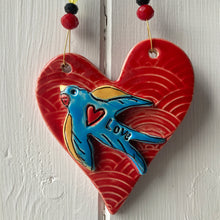 Load image into Gallery viewer, Bluebird, love heart decoration
