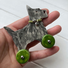 Load image into Gallery viewer, Black Cairn Terrier "Woof on Wheels"