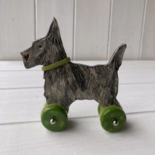 Load image into Gallery viewer, Black Cairn Terrier "Woof on Wheels"