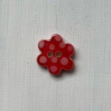 Load image into Gallery viewer, Red & White Polka Dot 3cm Buttons