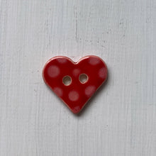 Load image into Gallery viewer, Red & White Polka Dot 3cm Buttons