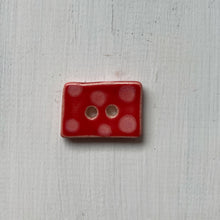 Load image into Gallery viewer, Red & White Polka Dot 3cm Buttons