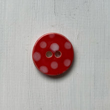 Load image into Gallery viewer, Red & White Polka Dot 3cm Buttons