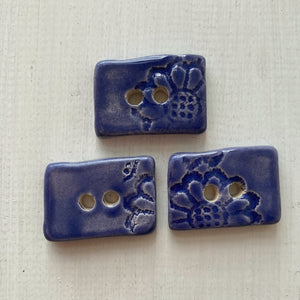 Floral Oblong 3cm Buttons