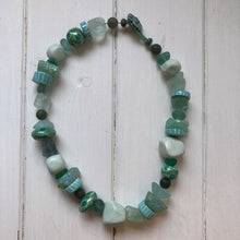 Load image into Gallery viewer, Sea Green Chunky Beaded Necklace
