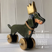 Load image into Gallery viewer, Dachshund in a Party Hat - Woof on Wheels