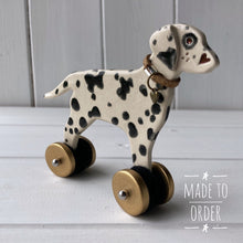 Load image into Gallery viewer, Dalmatian "Woof on Wheels"