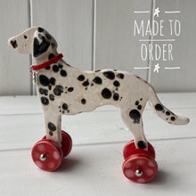 Load image into Gallery viewer, Dalmatian "Woof on Wheels"