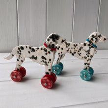 Load image into Gallery viewer, Dalmatian "Woof on Wheels"