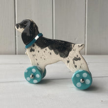 Load image into Gallery viewer, Spaniel Woof on Wheels (docked tail)