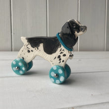 Load image into Gallery viewer, Spaniel Woof on Wheels (docked tail)