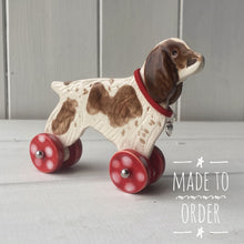 Load image into Gallery viewer, Spaniel Woof on Wheels (docked tail)
