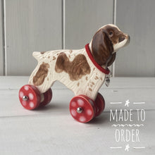 Load image into Gallery viewer, Spaniel Woof on Wheels (docked tail)