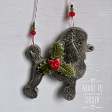 Load image into Gallery viewer, Festive Black Poodle