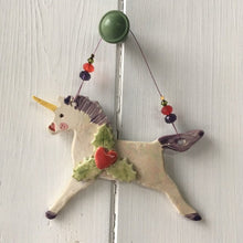 Load image into Gallery viewer, Ceramic Unicorn Decoration