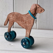 Load image into Gallery viewer, Liver Curly Retriever &quot;Woof on Wheels&quot;
