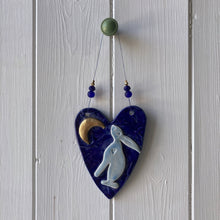 Load image into Gallery viewer, Moon Gazing Hare Heart Decoration