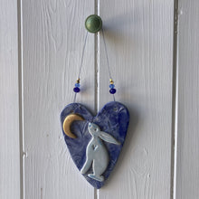 Load image into Gallery viewer, Moon Gazing Hare Heart Decoration