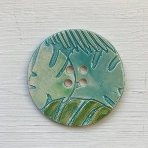 Tropical Embossed Palm 4.5cm Buttons