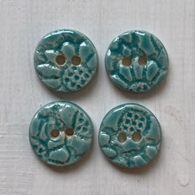 Load image into Gallery viewer, Single Floral Embossed Round 18mm Buttons
