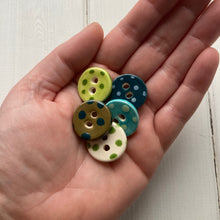 Load image into Gallery viewer, Single Small Spotty Dotty Round Buttons 22mm