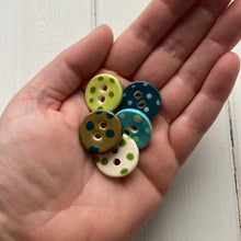 Load image into Gallery viewer, Single Small Spotty Dotty Round Buttons 22mm