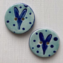 Load image into Gallery viewer, Love Heart 3cm Buttons