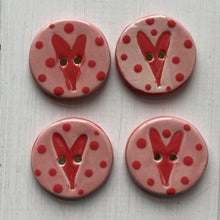 Load image into Gallery viewer, Love Heart 3cm Buttons