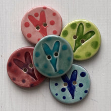 Load image into Gallery viewer, Love Heart 3cm Buttons