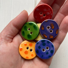 Load image into Gallery viewer, Standard Ceramic Button Rainbow Mix