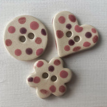 Load image into Gallery viewer, Pink Spotty Standard Button
