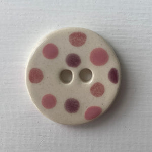 Pink Spotty Standard Button