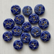 Load image into Gallery viewer, Star Tiny Round Ceramic Buttons 13mm
