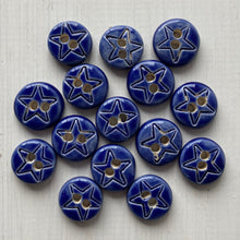 Load image into Gallery viewer, Star Tiny Round Ceramic Buttons 13mm